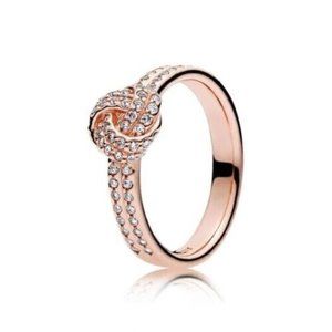PANDORA Rose Ring Sparkling Love Knot